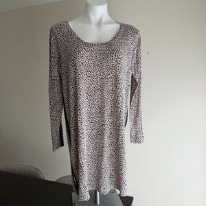 Victoria's Secret Black and Cream Long Sleeve Dress